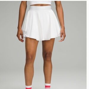 Lululemon Court Rival High-Rise White Tennis Skirt Long